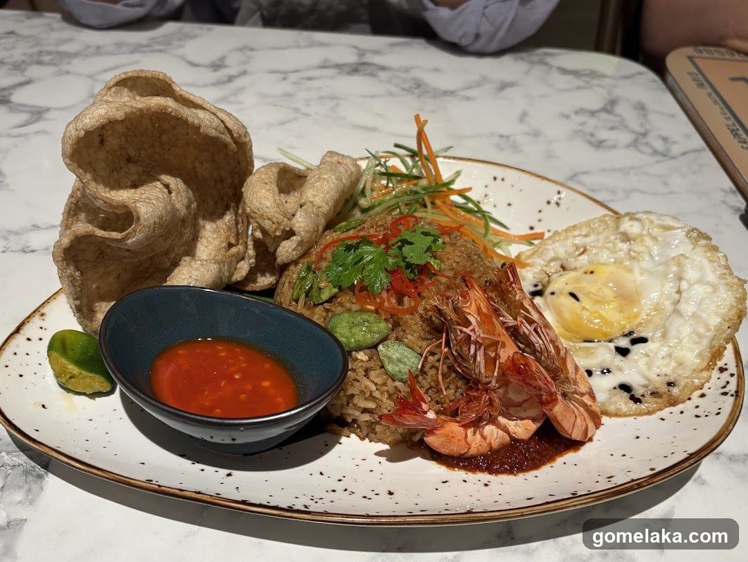 Food Plate on Marble Table