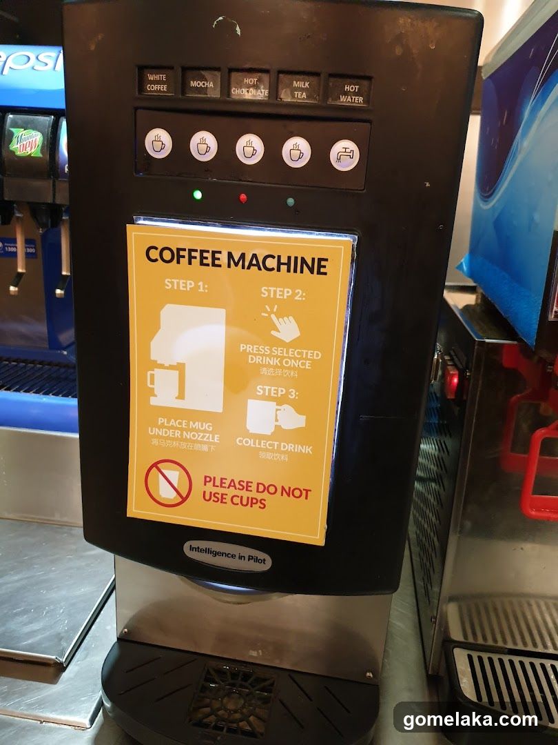 Coffee Machine Instruction Sign
