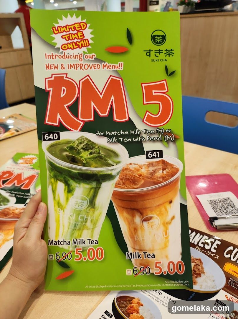 Suki Cha Menu Promotion