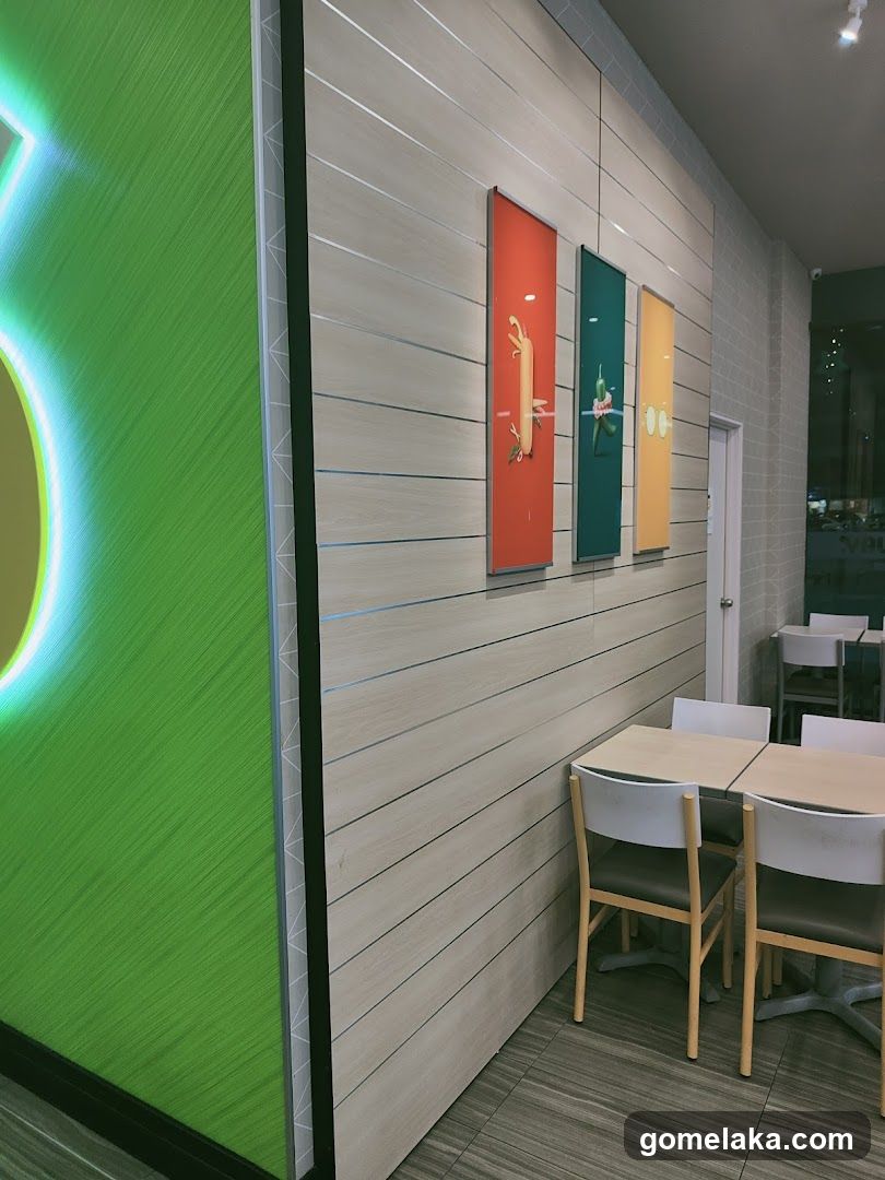 Interior of a modern dining space