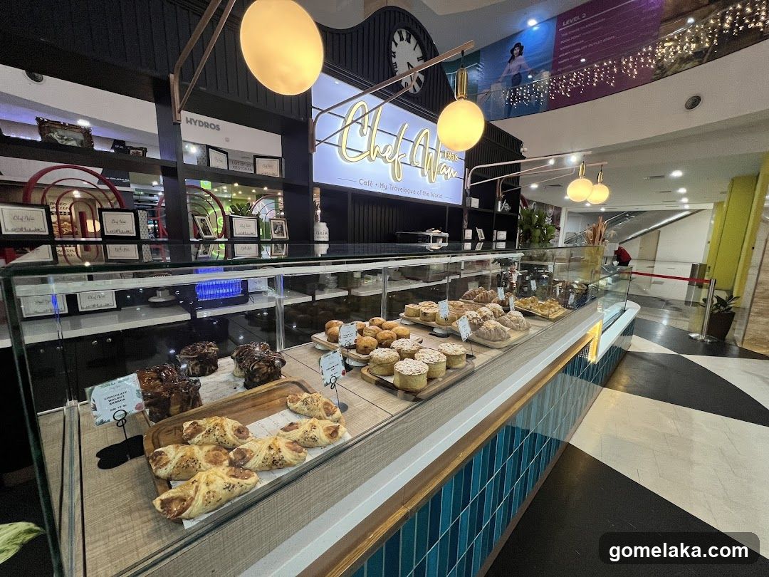 Interior of a bakery or café