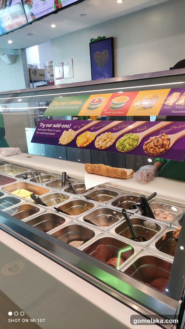 Restaurant interior with food display