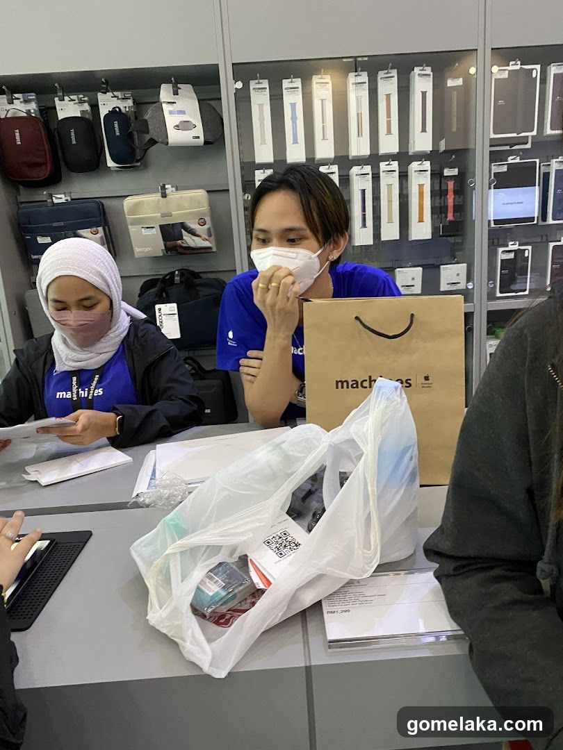 Store Interior with Staff and Customers
