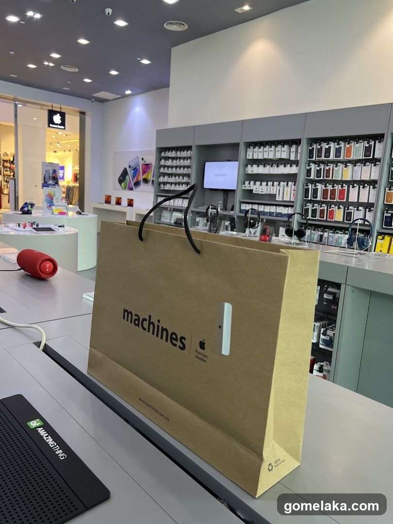 Store Interior with Shopping Bag