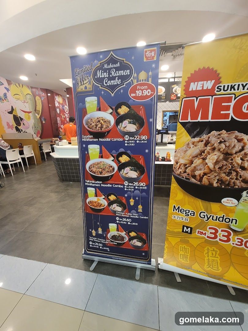 Restaurant Interior with Promotional Displays