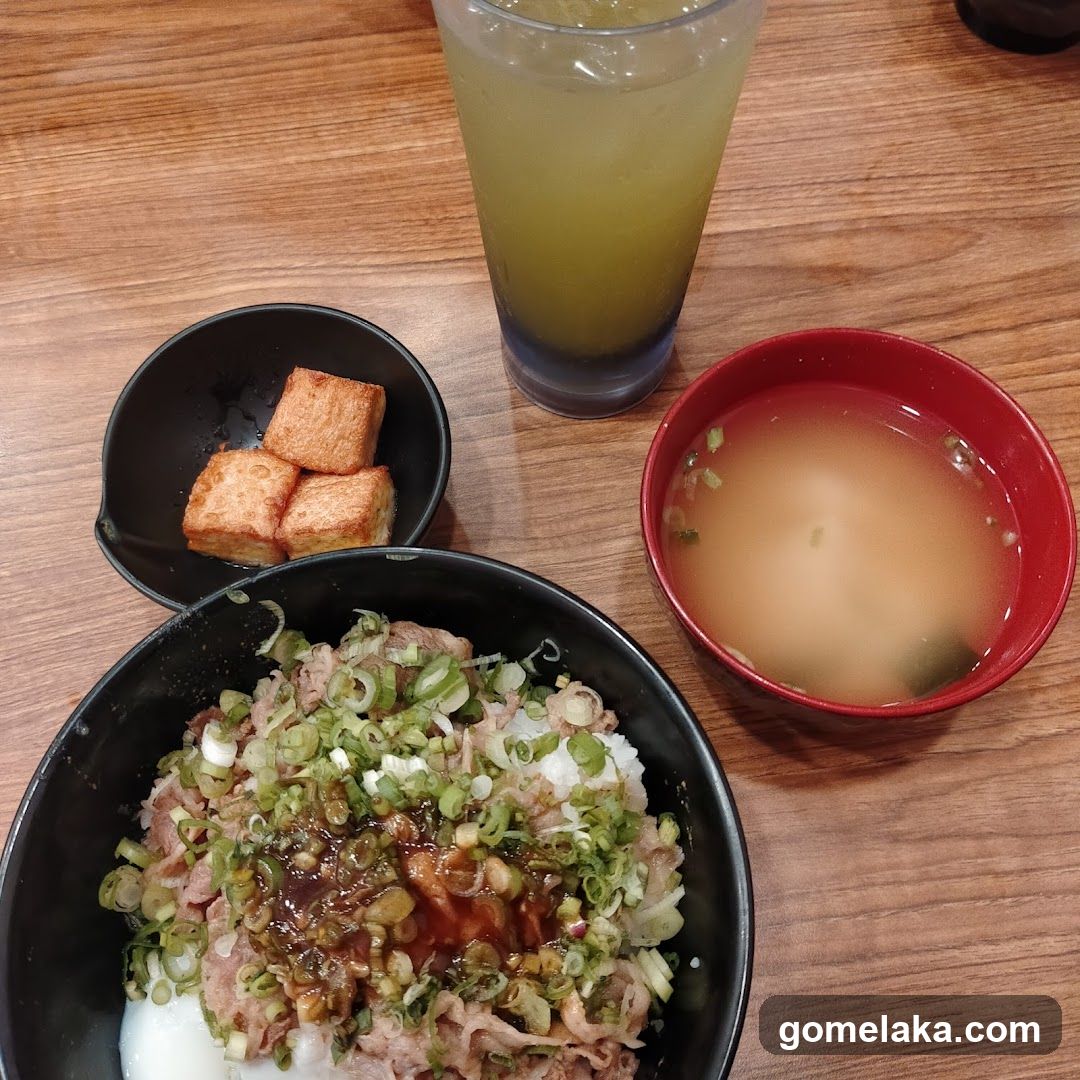 Meal on wooden table