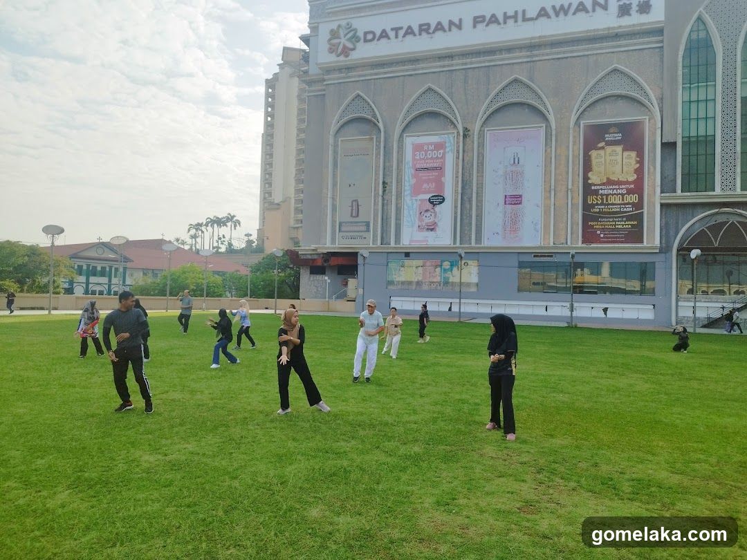 Outdoor Group Activity Near Building