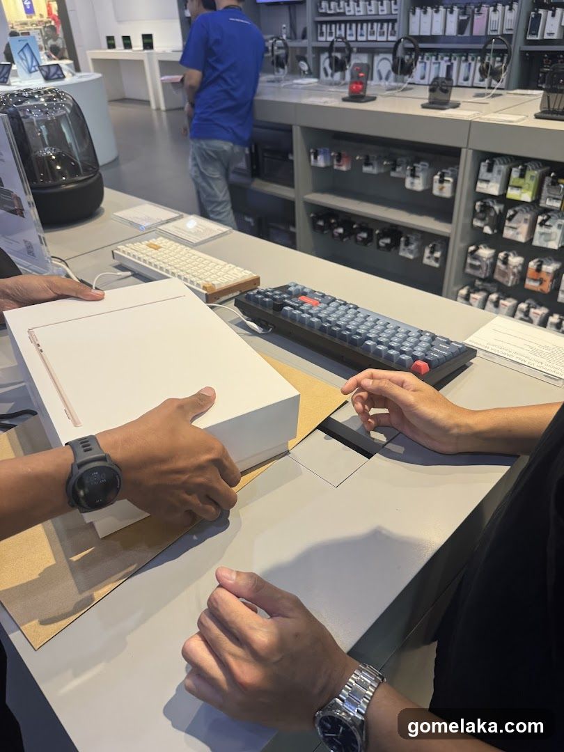 Store Interior with Customers and Products