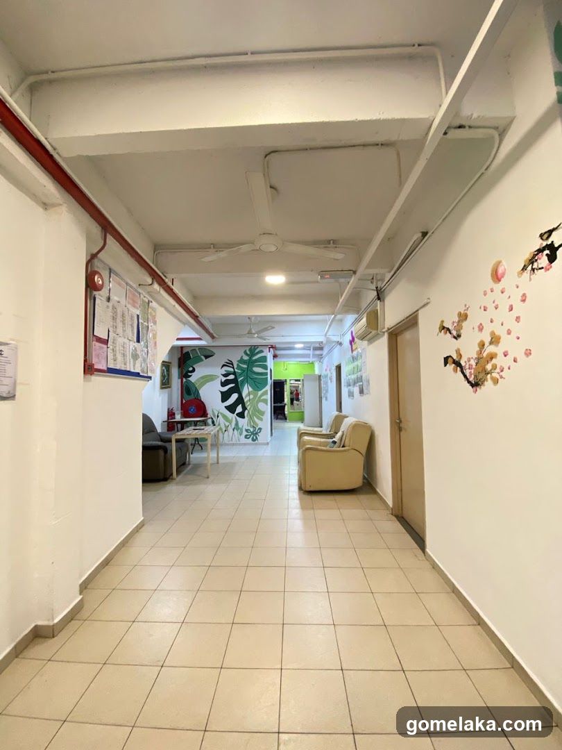 Interior hallway of a building