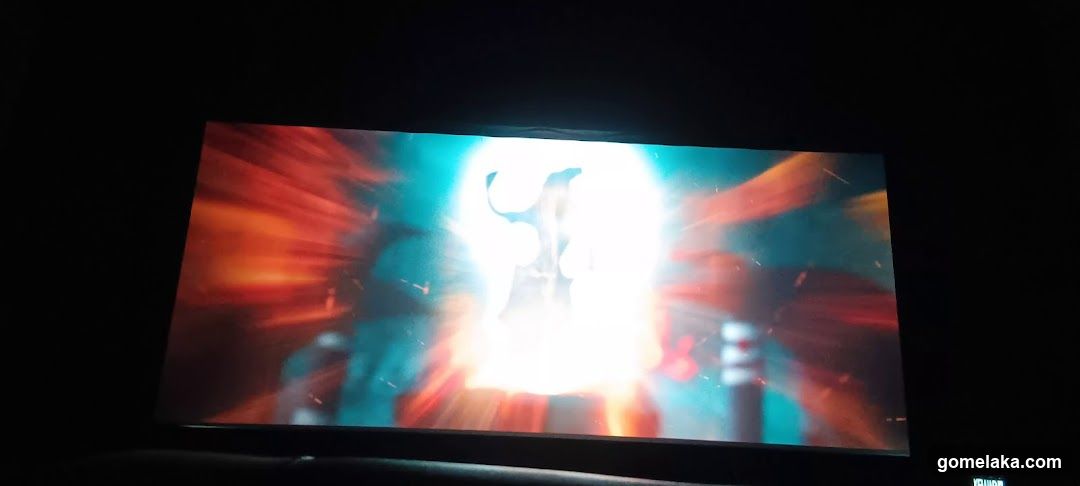Movie Screen in Dark Room
