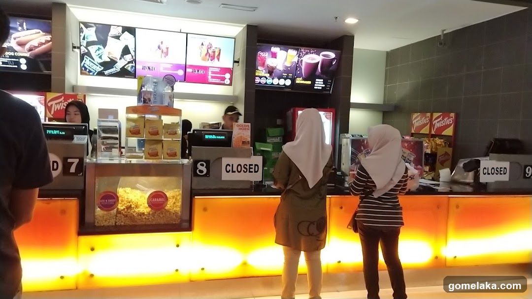 Cinema concession stand interior
