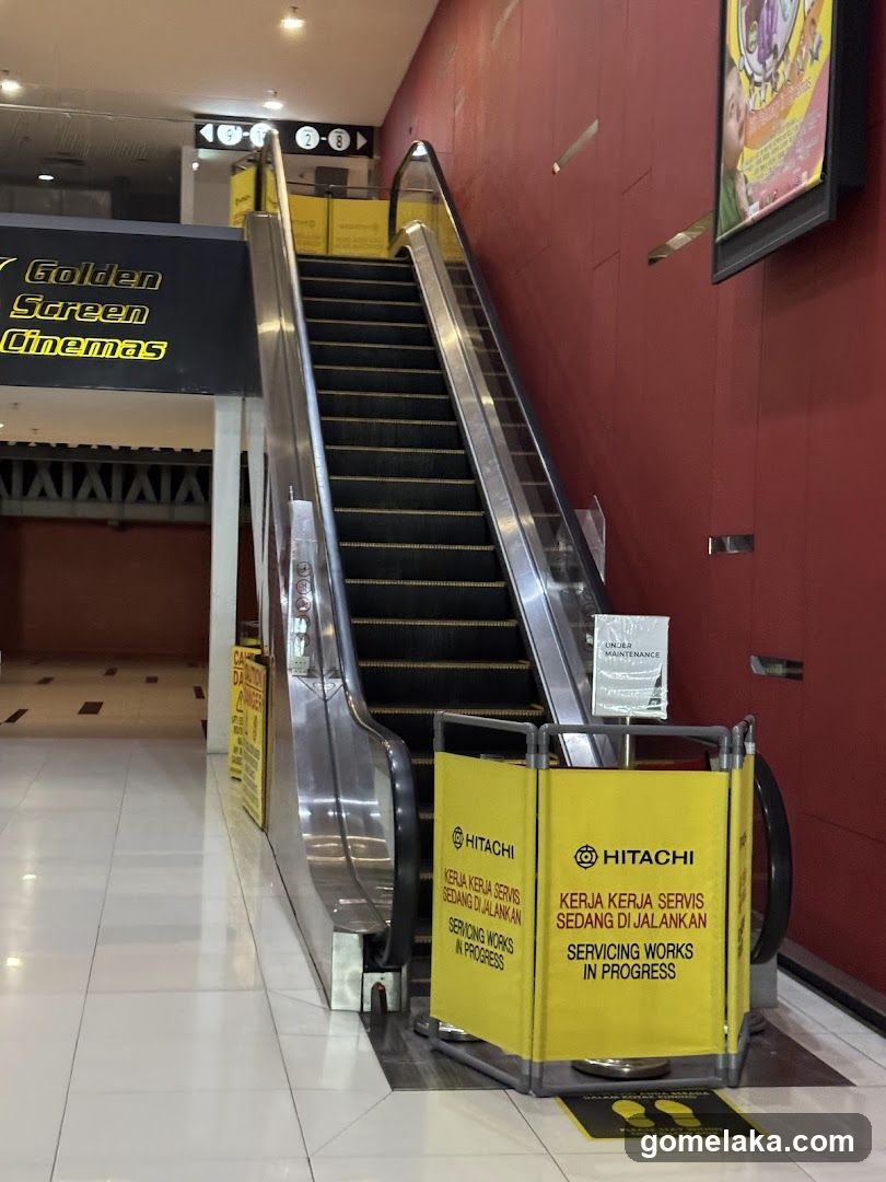 Escalator Maintenance Notice at Golden Screen Cinemas