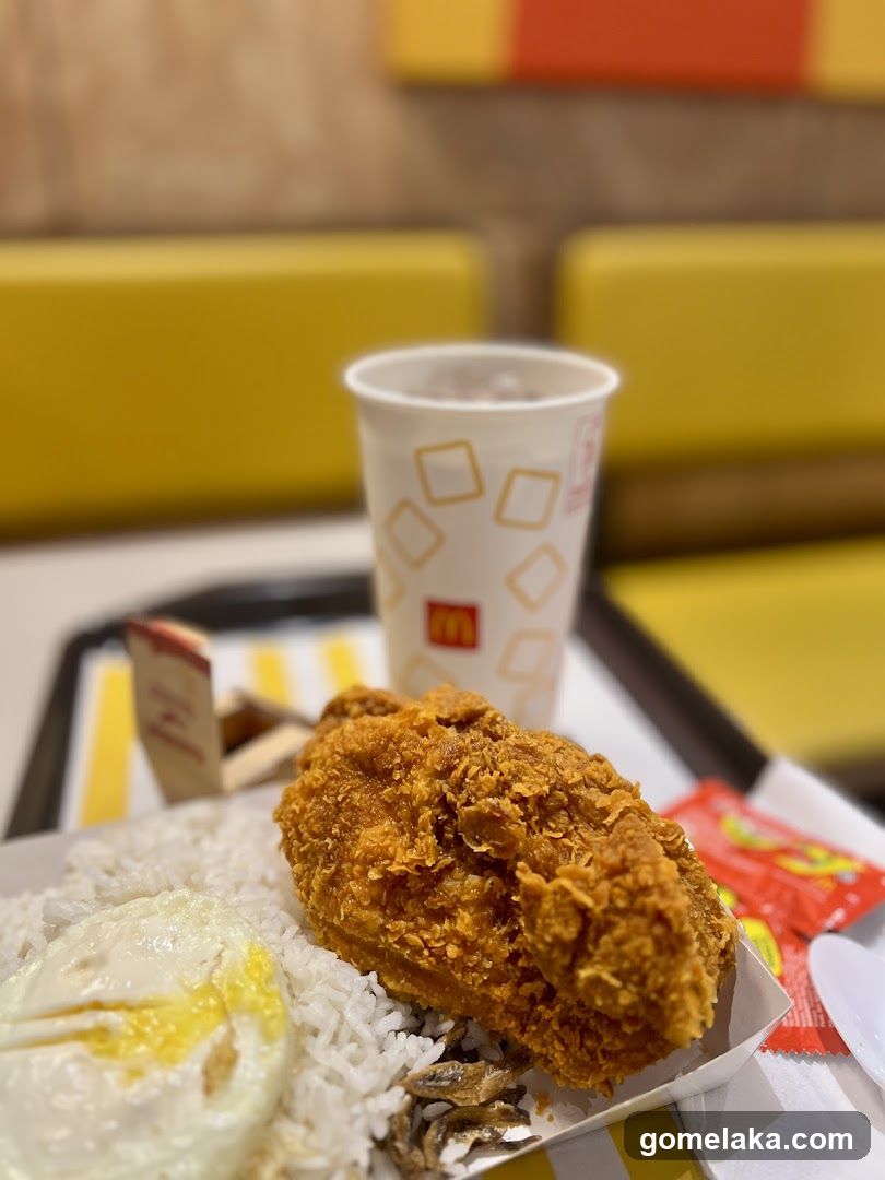 Fast Food Meal in Restaurant Interior