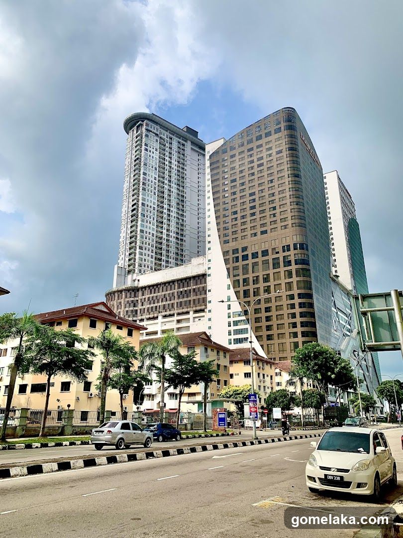 Urban Street Scene with High-Rise Buildings