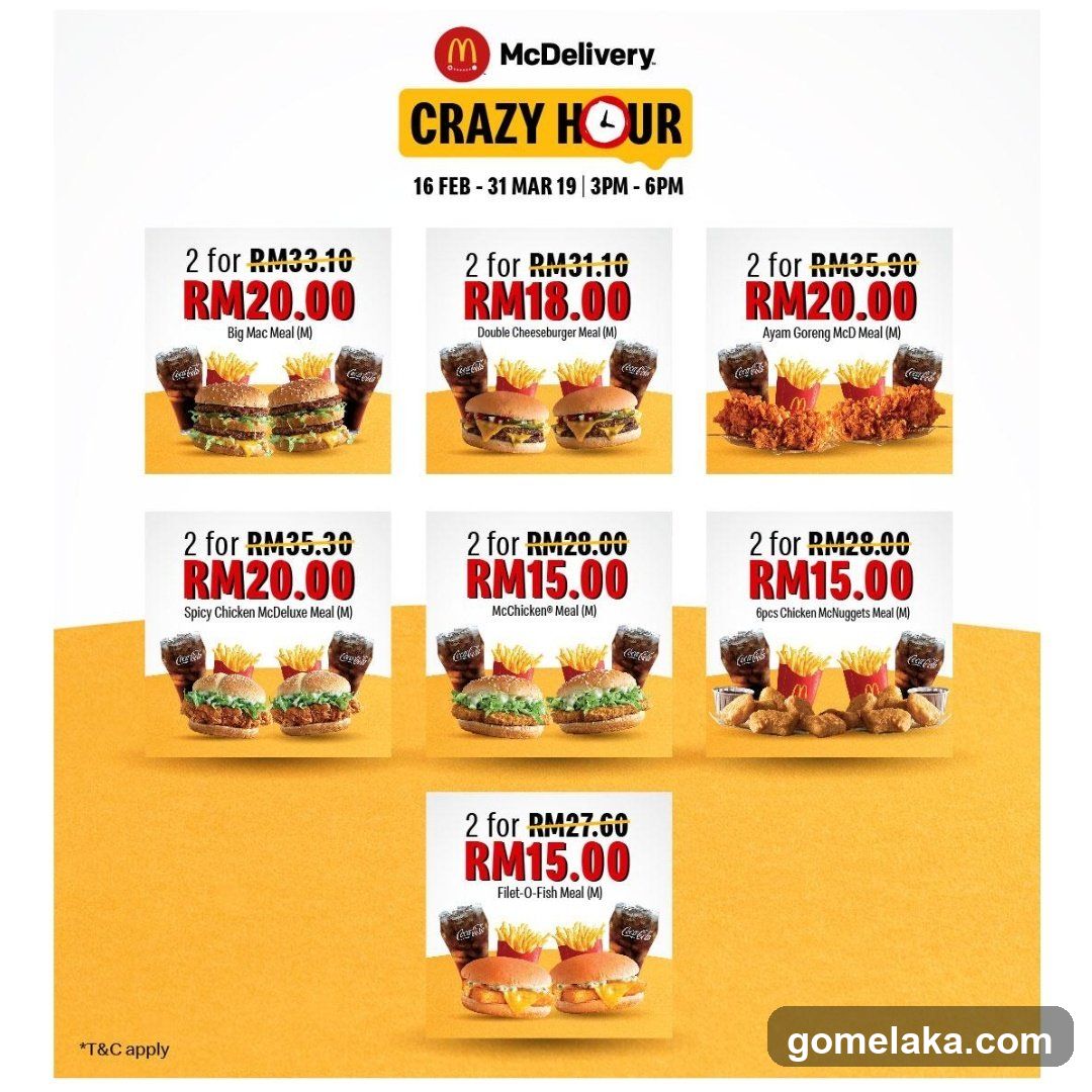 McDelivery Crazy Hour Promotion Poster