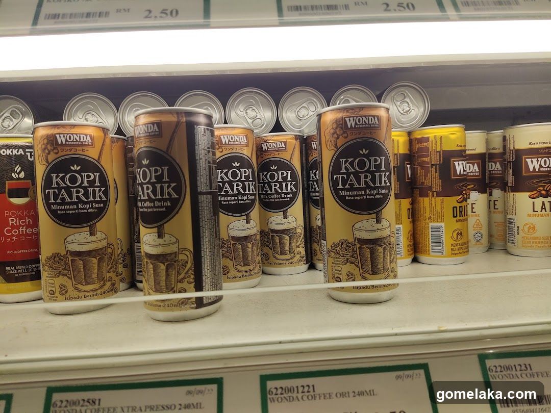 Store Shelf with Coffee Cans
