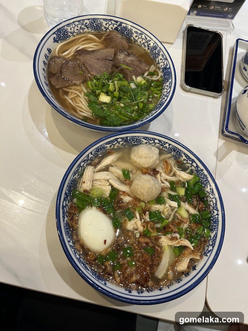 Bowl of Noodles and Bowls on Table