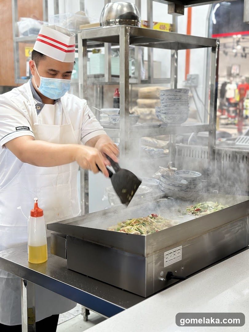 Chef preparing food in kitchen