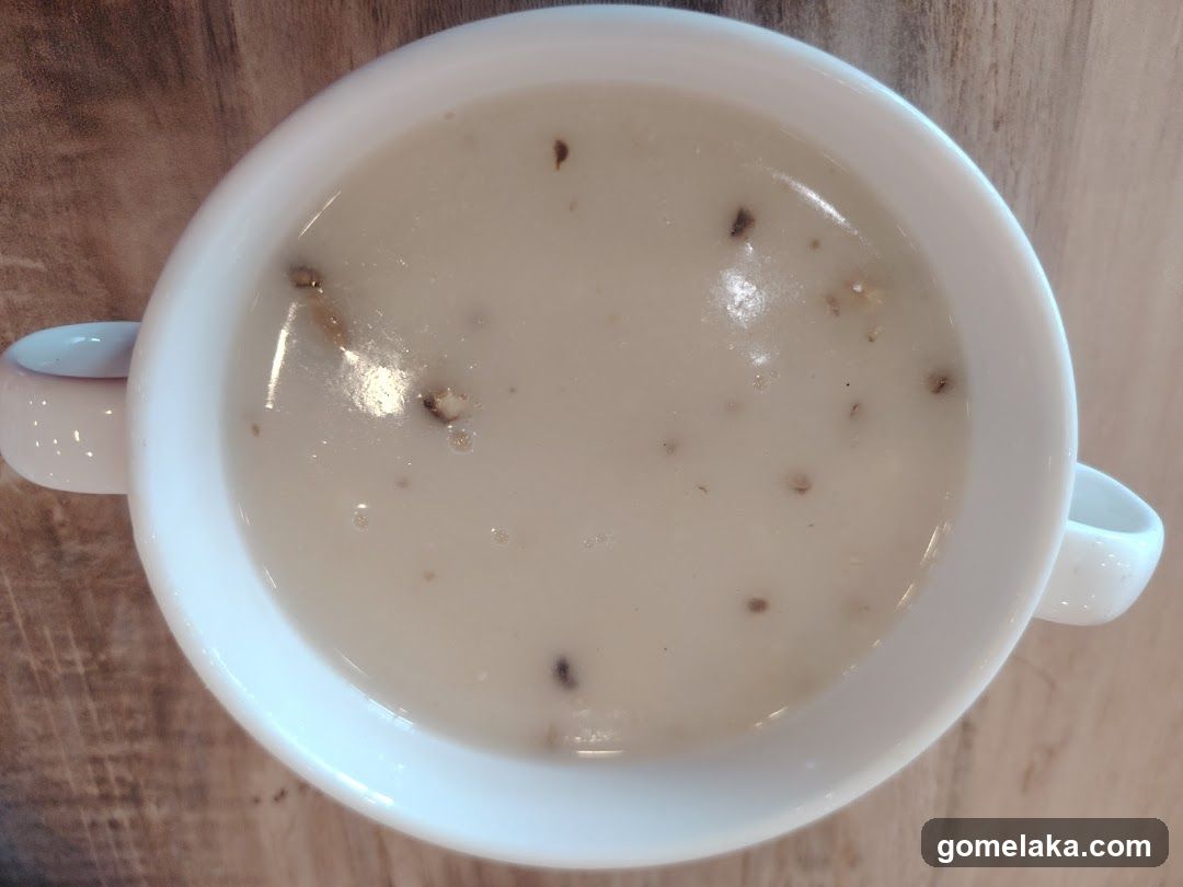 Soup in a bowl
