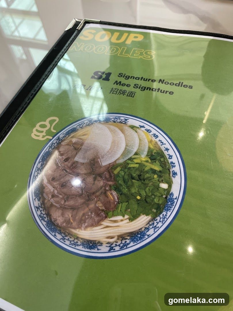 Soup Noodles Menu Item