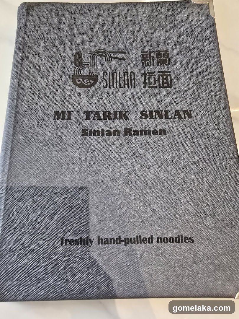 Sinlan Ramen Menu Cover