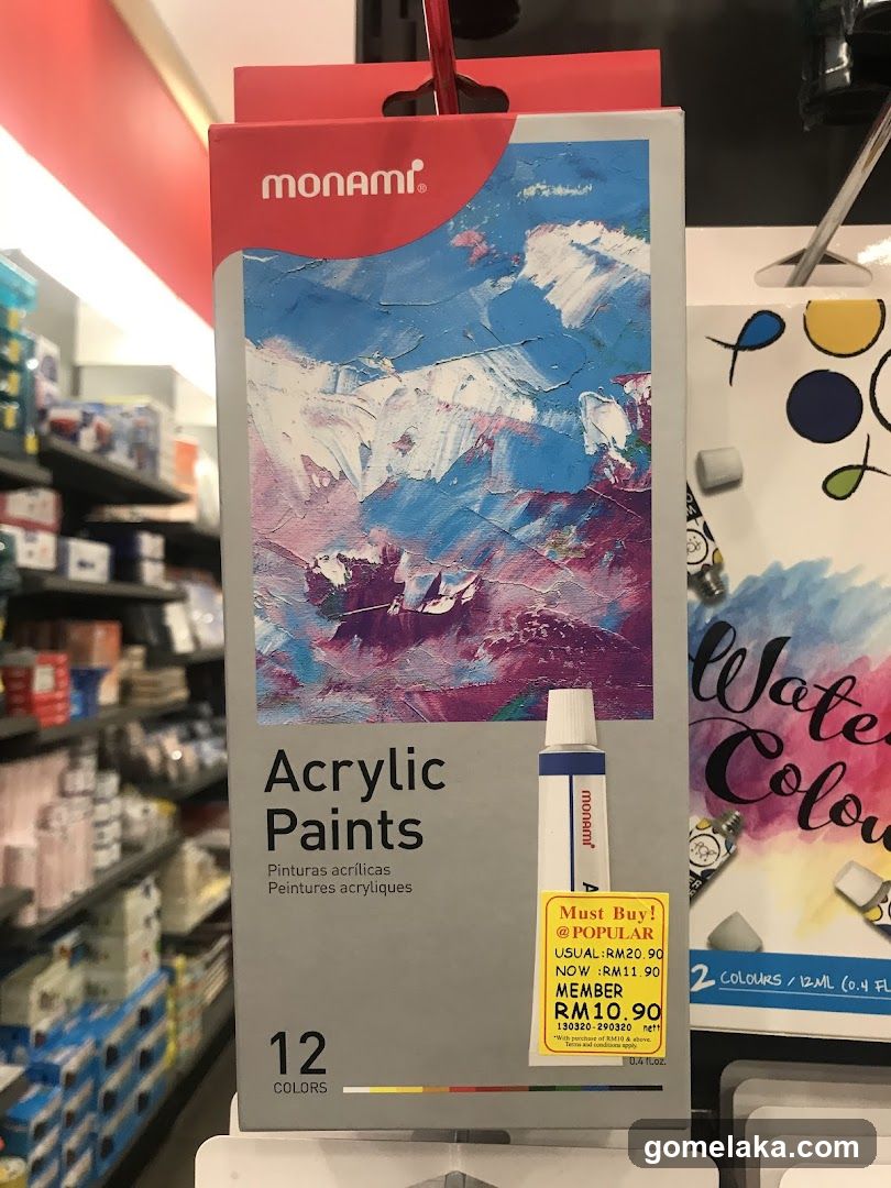 Acrylic Paints Display
