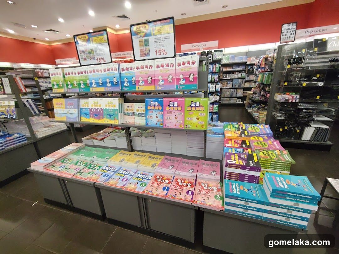 Store Interior with Book Displays