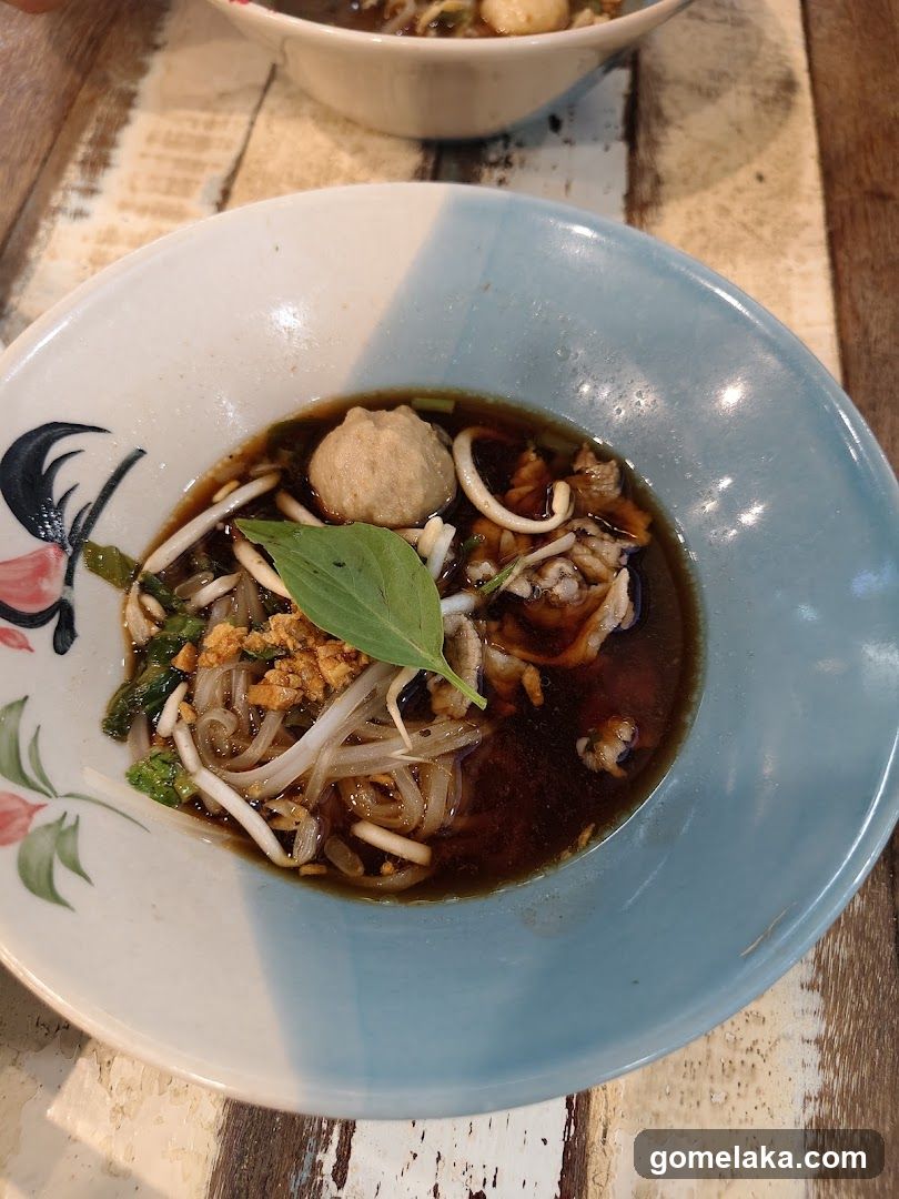 Food dish on wooden table
