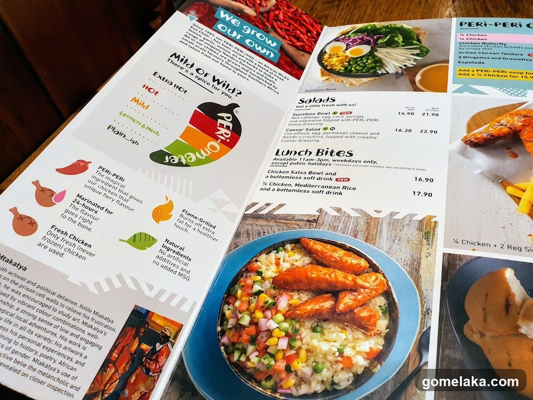 Peri-Peri Menu