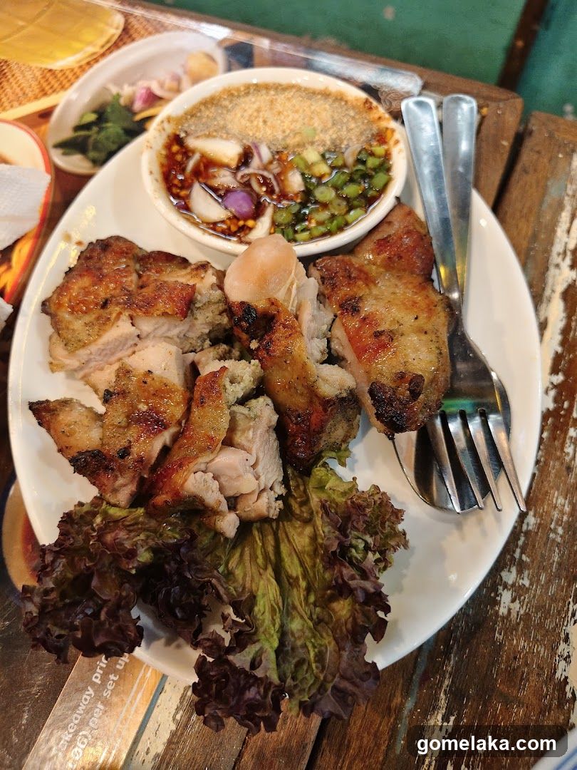 Food Plate on Wooden Table