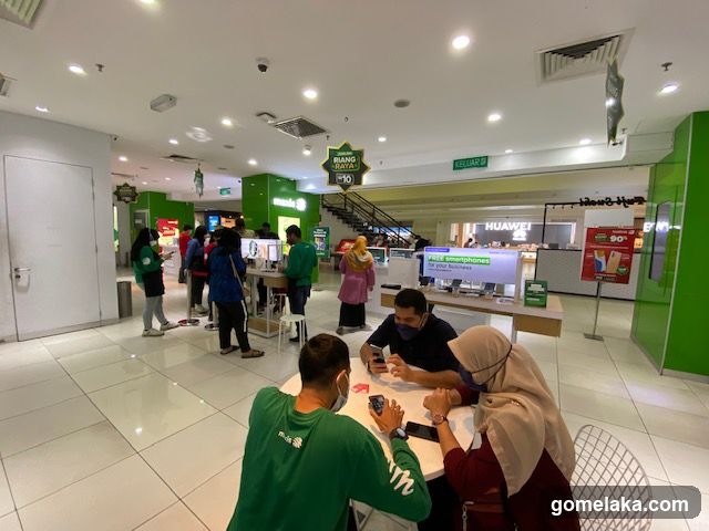 Inside a retail store interior