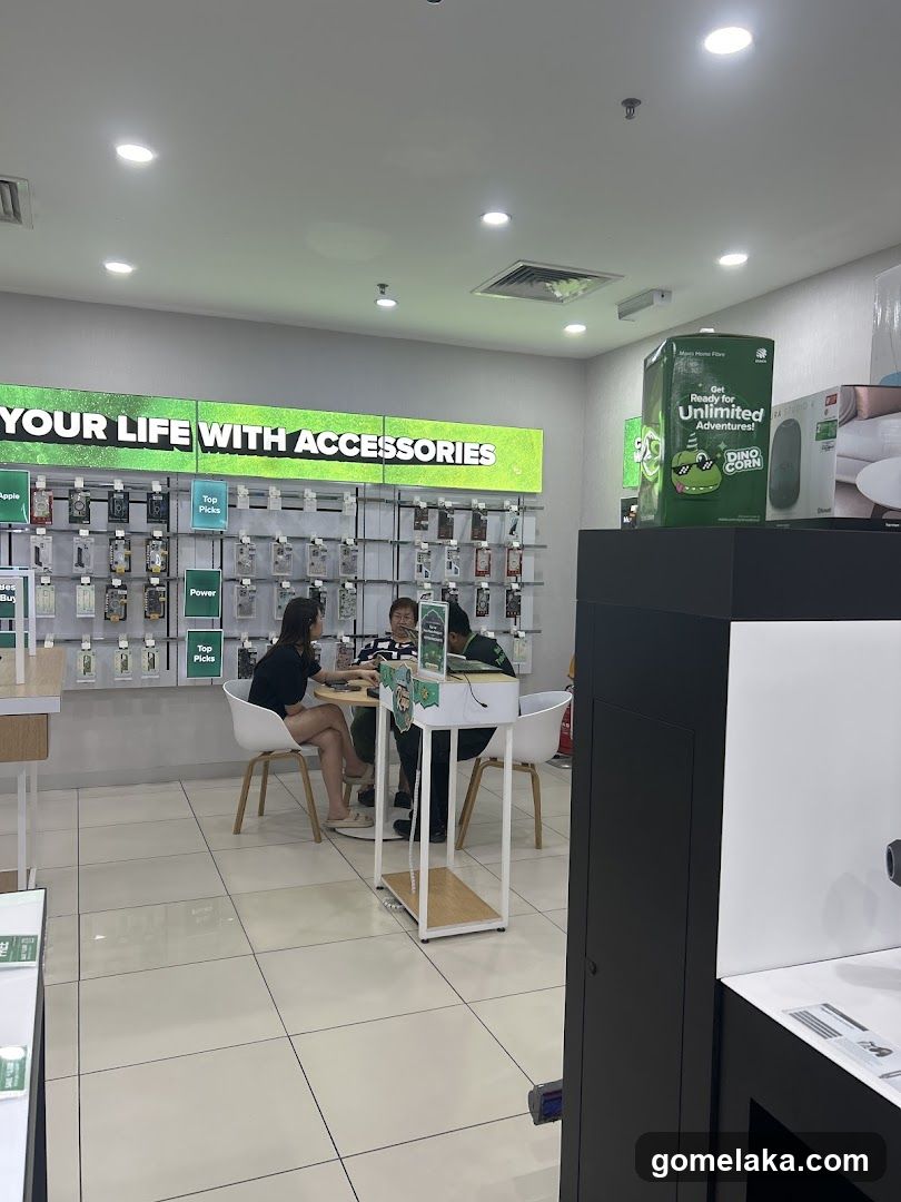 Store Interior with Accessories Display