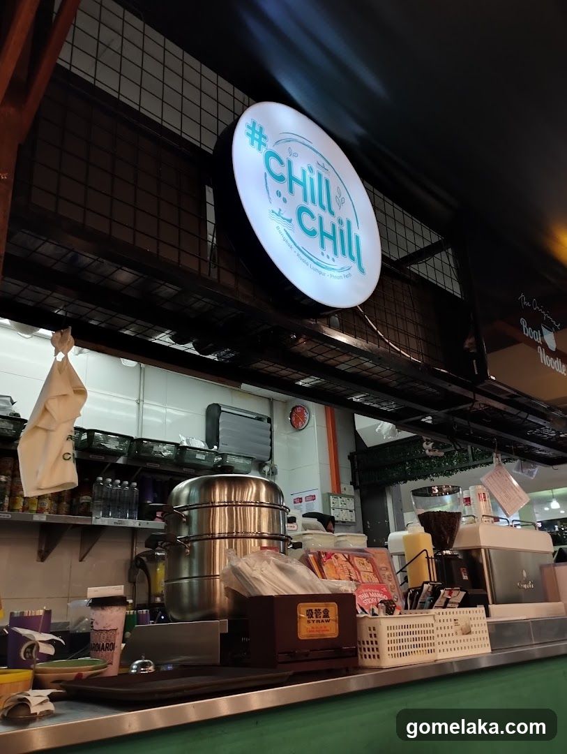 Interior of food stall
