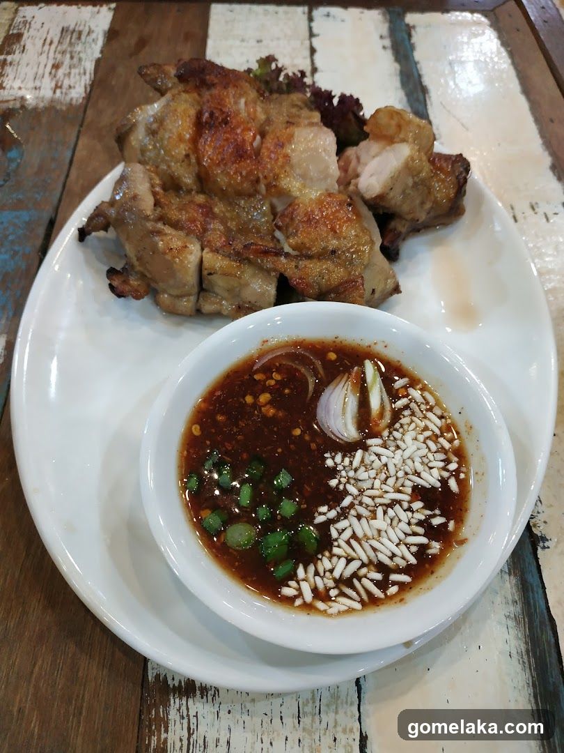 Food Plate on Wooden Table