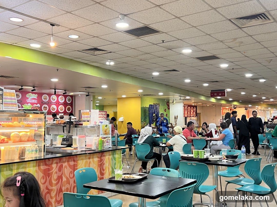 Interior of a food court