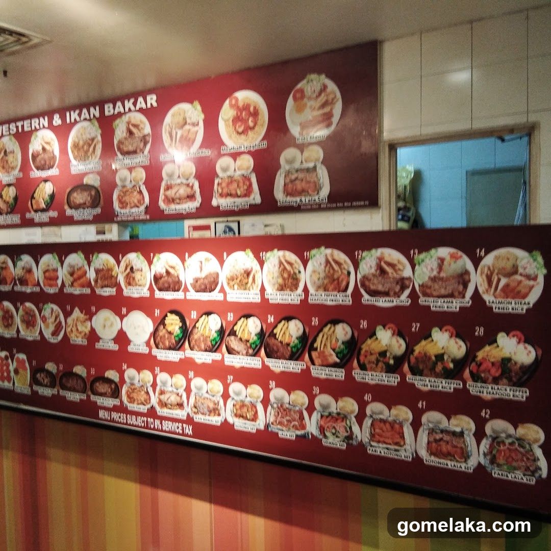 Western & Ikan Bakar Menu Board