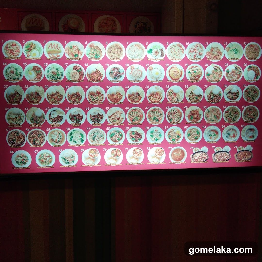 Food Menu Display