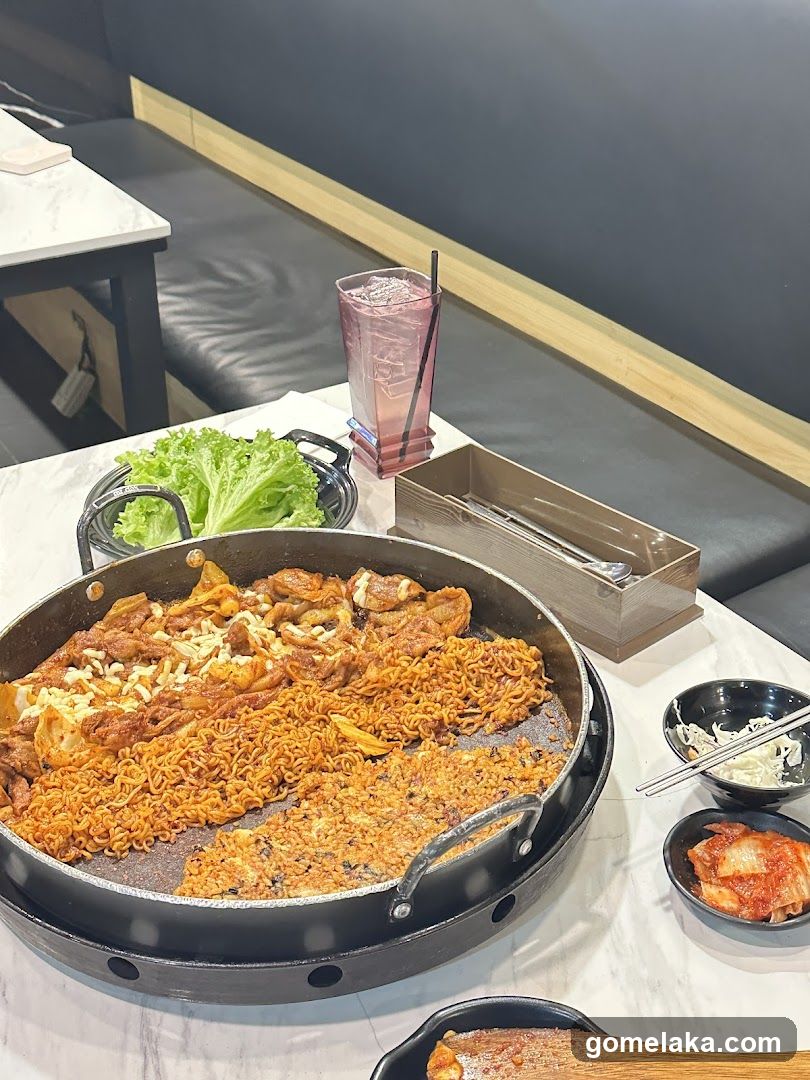 Restaurant Interior with Food