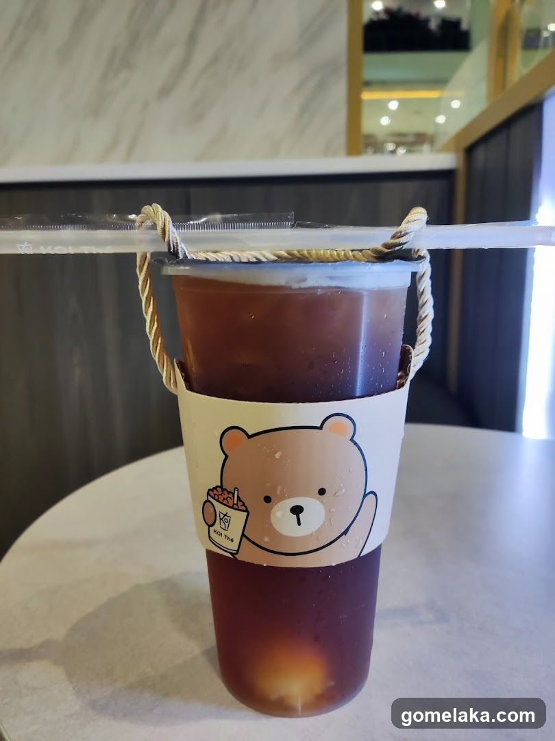 Boba Tea Cup with Bear Design