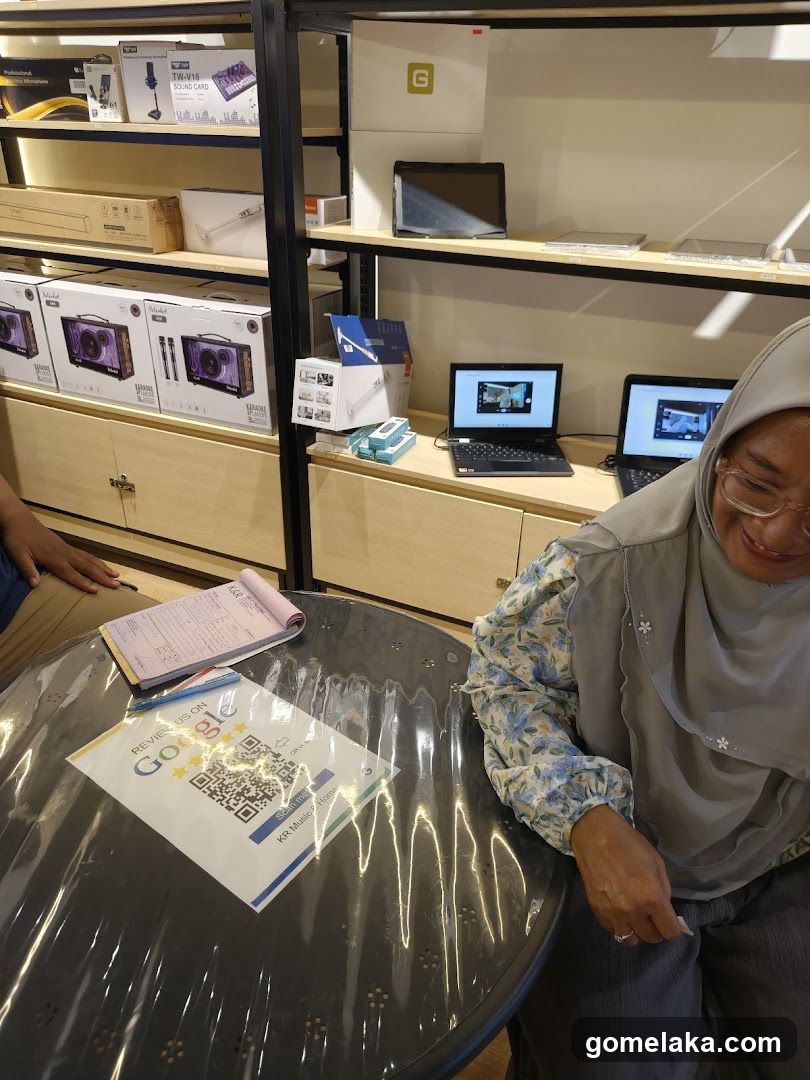 Store Interior with Customer and Products