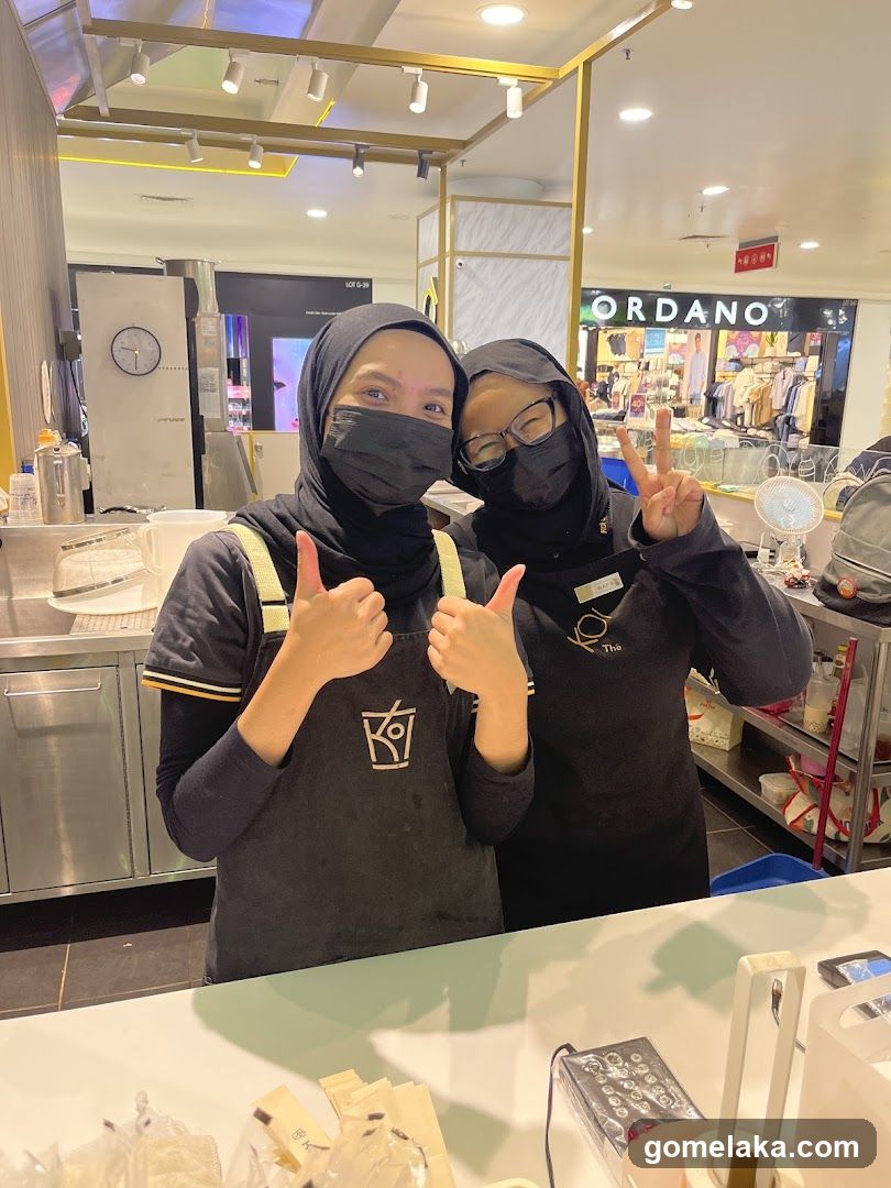 Staff in café interior