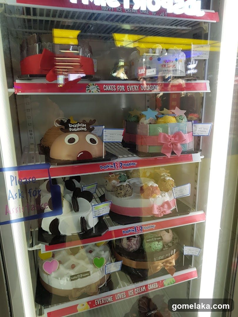 Baskin Robbins Cake Display