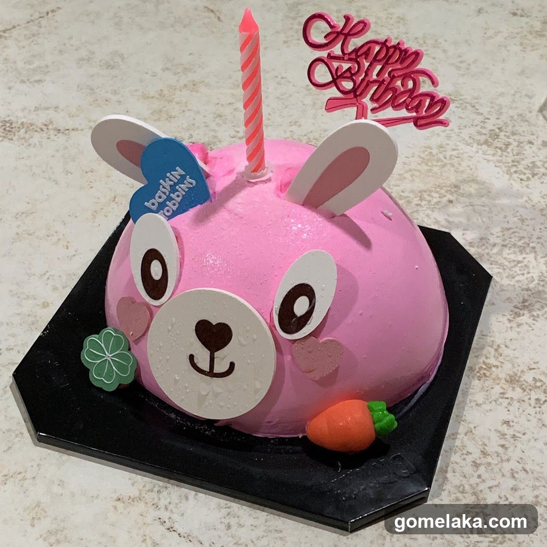 Pink Bunny Birthday Cake