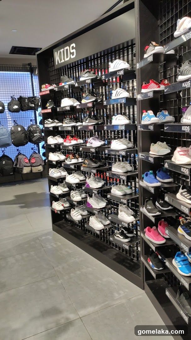 Kids Shoe Section in Retail Store