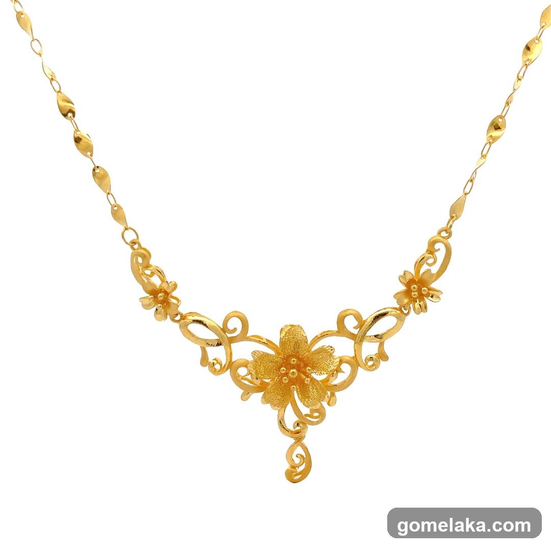 Gold Floral Necklace