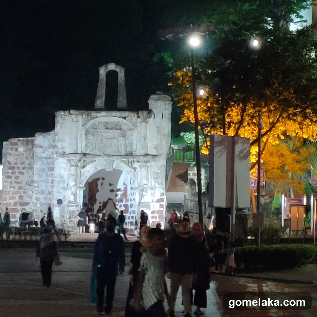 Nighttime Historical Archway