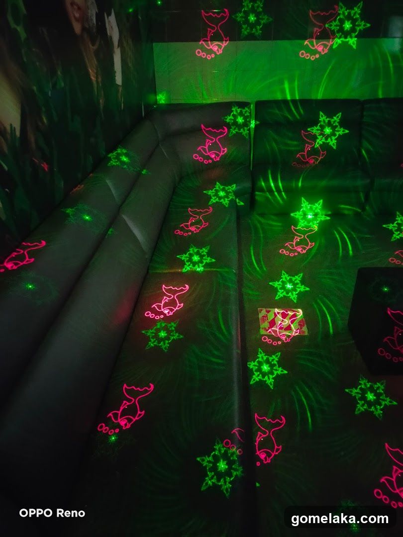 Interior Lounge with Laser Projections