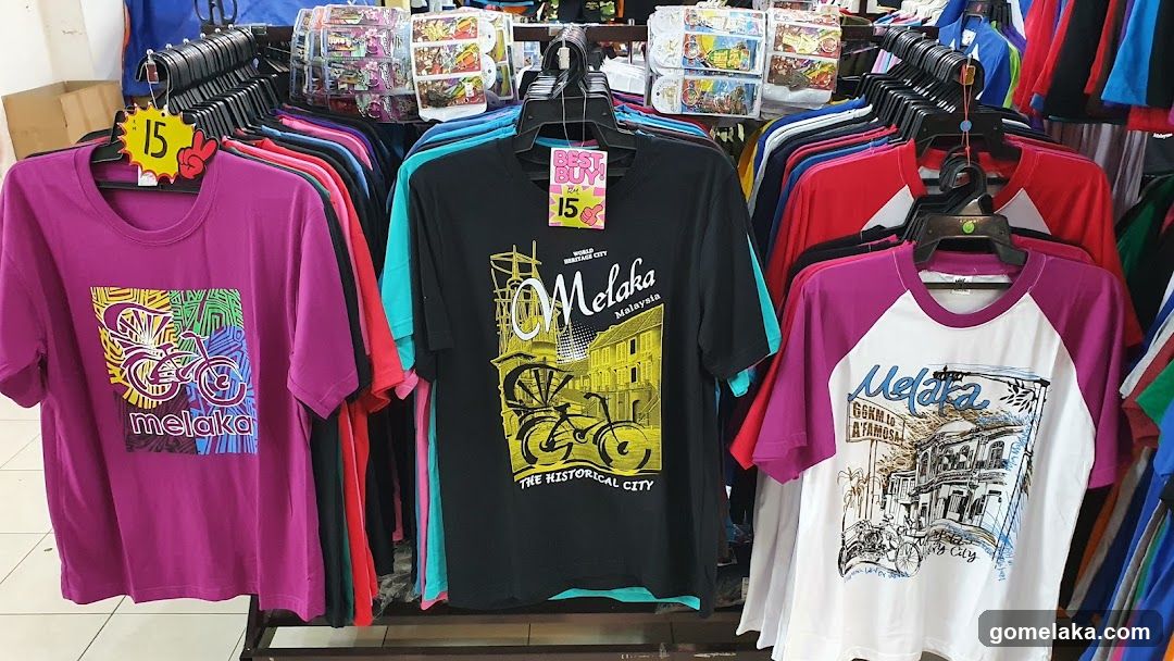 T-shirt display in retail store