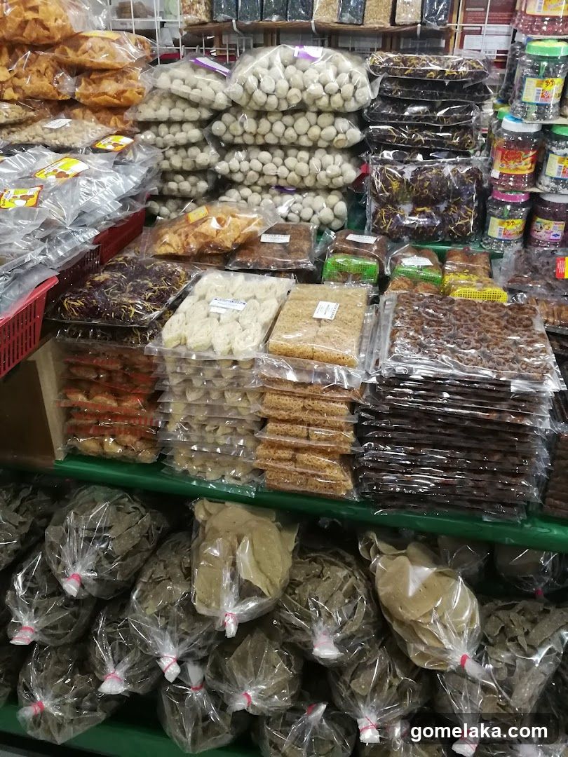 Interior of a food market stall