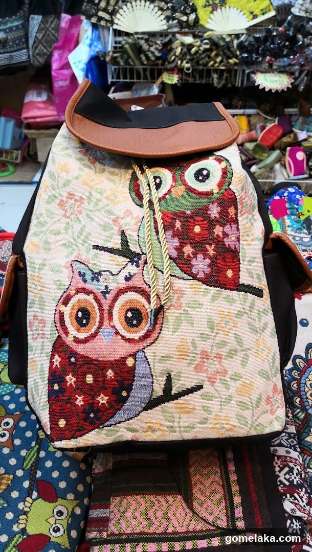 Owl-themed Backpack in Market Stall